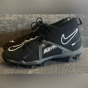 Nike Alpha Black and Gray Football Cleats